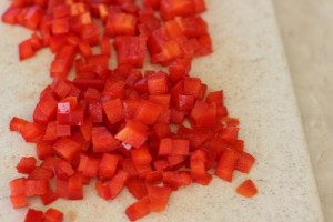 Chopped red bell pepper