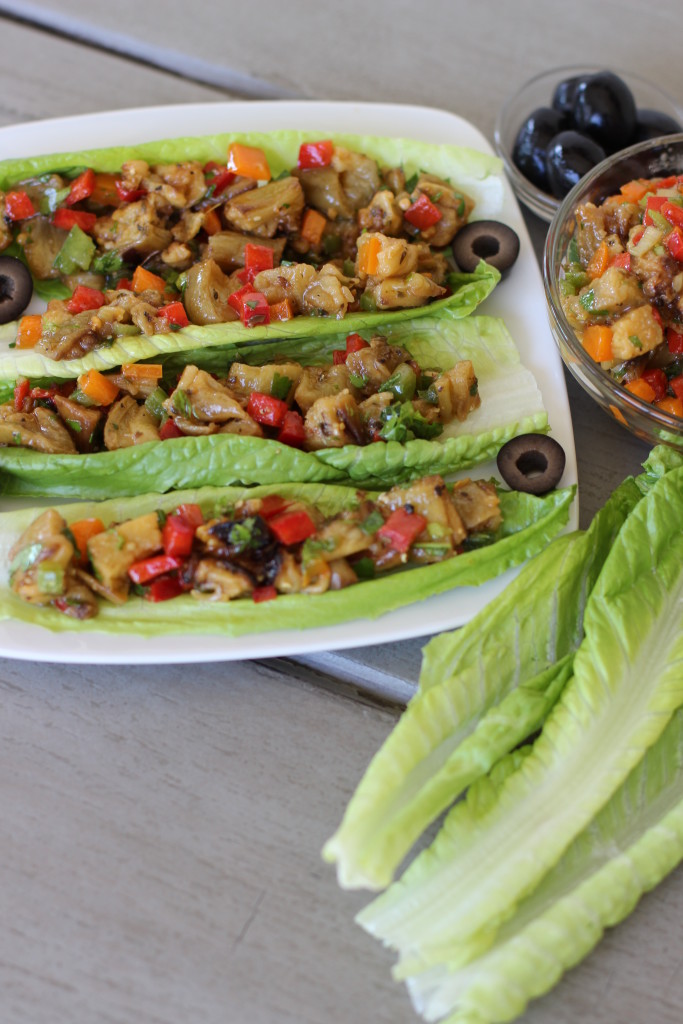 Roasted eggplant salad