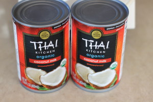 Cans of coconut milk