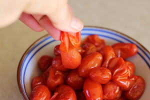 Removing tomato skins