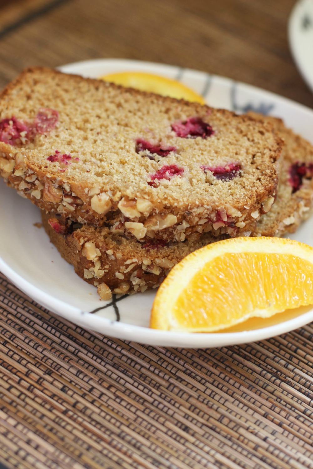 Slices of Cranberry Orange Bread