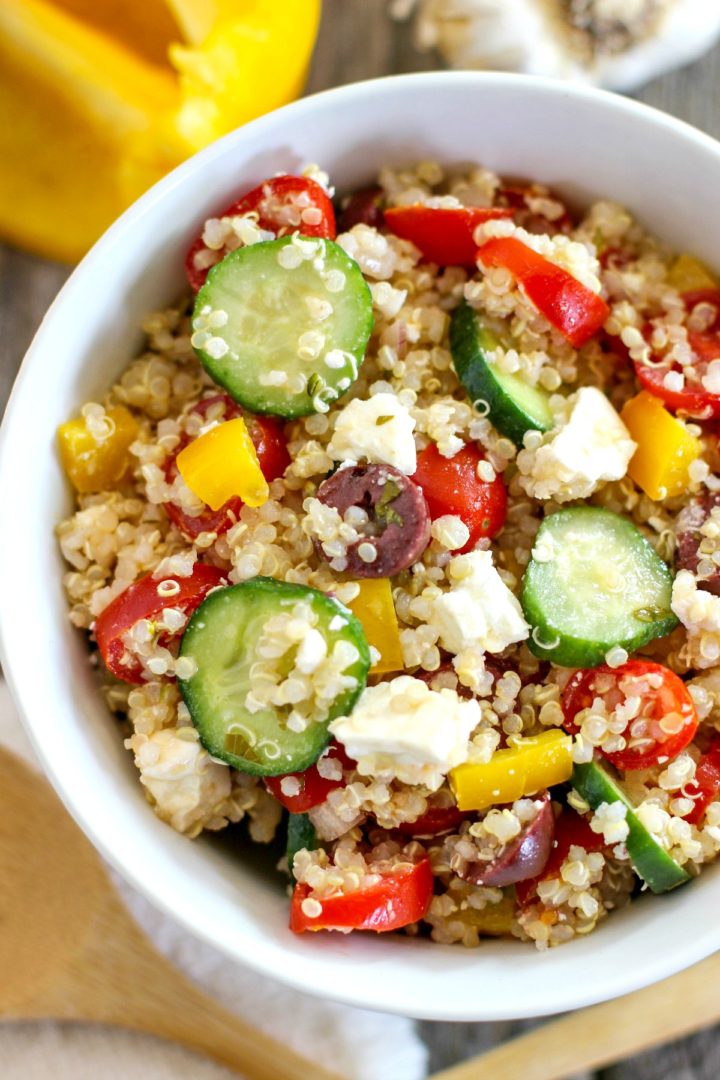 Colorful Quinoa Salad with Feta - Vegelicious Kitchen