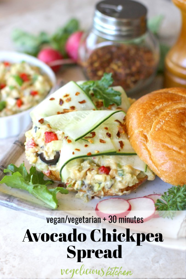 Avocado Chickpea Spread - Vegelicious Kitchen